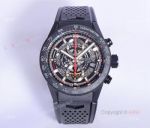 1:1 Best Copy Tag Heuer Carrera 01 All Black Ceramic Watch 43mm 